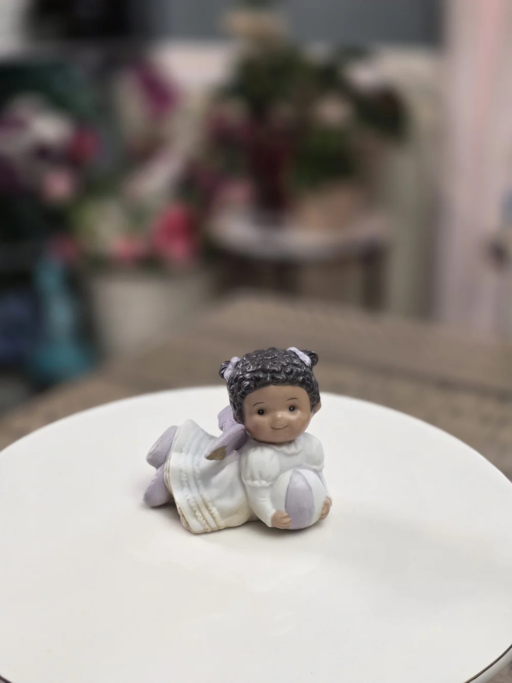 Angelic Trio Ceramic Angel Figurine 3D Effect 14032-01 Thailand